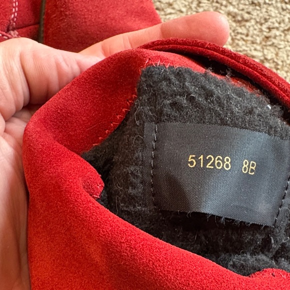 Henri Pierre Red Suede slouchy Women's Boots size 8 - Picture 8 of 8